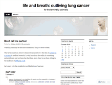 Tablet Screenshot of outlivinglungcancer.com